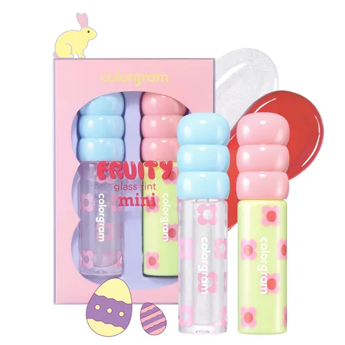 Miniatura 27 de COLORGRAM FRUITY GLASS GLOSS 01 GRAPE BLACK Brillo labial brillante no pegajoso con brillo similar al vidrio Lápiz labial hidratante de larga