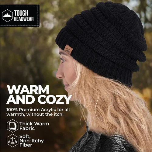 Miniatura 5 de Gorro de punto para mujer, cálido y suave, elástico, para clima frío de Tough Headwear