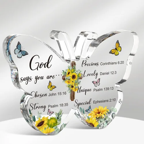 Miniatura 9 de Barydat Regalo adicional para hermana de hermana, hermano, marido, esposa en cumpleaños, mariposa, girasol, amigos, familia, mamá, decoración