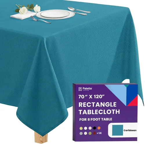 Miniatura 132 de Gee Di Moda - Mantel rectangular de 60 x 84 pulgadas – Mantel rectangular de poliéster lavable para mesa de 5 pies