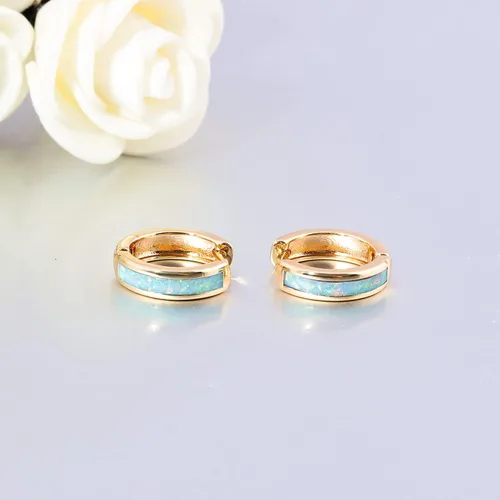 Miniatura 74 de CiNily Aretes Huggie de ópalo con bisagras, chapados en oro, hipoalergénicos, pequeños aretes de aro para mujeres, adolescentes, niñas, hombres