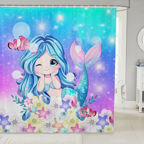 Miniatura 9 de Manfei Musical Shower Curtains Retro Musical Notes Print Bathroom Curtains for Kids Boys Girls Room Decor, Music Theme Waterproof Bath Curtains with