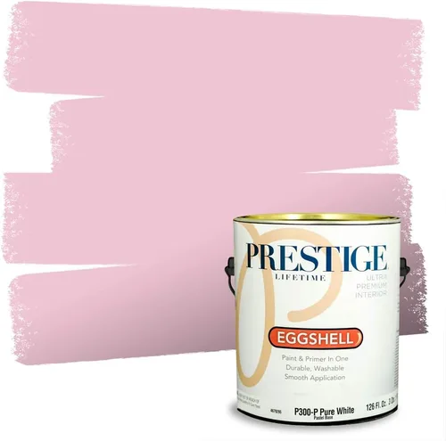 Miniatura 174 de Prestige Paints E100-T-SW6591 Pintura exterior e imprimación en uno, 1 galón, plano, combinación comparable de Sherwin Williams Amaryllis, 1 galón
