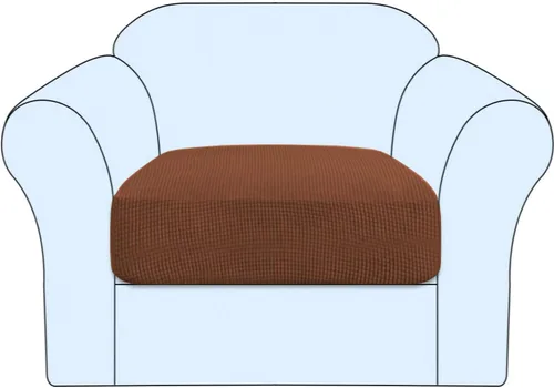 Miniatura 21 de H.VERSAILTEX - Fundas elásticas para cojín de sofá individual, fundas de asiento para silla de sofá, protector de cojín con tejido jacquard de sarga