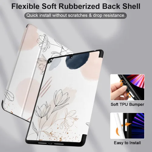 Miniatura 9 de DONGKE Funda compatible con iPad de 10.2 pulgadas 2021 2020 2019 iPad de 9ª/8ª/7ª generación con soporte para lápices, funda protectora delgada