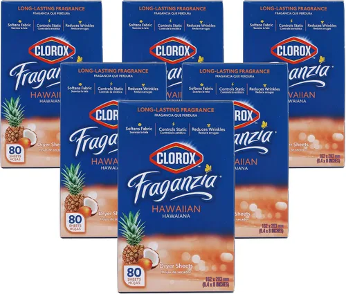 Miniatura 18 de Clorox Fraganzia - Hojas de secadora suavizantes de tela, reductoras de arrugas y antiestáticas, para ropa con gran olor, suaviza telas, aroma Océano