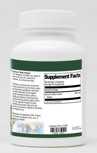 Miniatura 2 de Spirulina (Algas Azul-Verde) Polvo (1 oz, ZIN: 511509)
