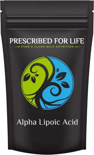 Prescribed For Life Polvo de ácido alfa lipoico, cofactor esencial para el metabolismo energético, suplemento ALA para la salud (4 oz / 113g)