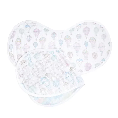 Miniatura 2 de aden + anais Babero de muselina de algodón 100% orgánico, multiuso, absorbente, de 4 capas, babero para bebé, de cobertura completa, con cierre a