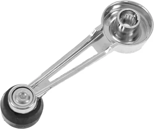 Miniatura 2 de Juego de manivelas para ventana lateral del conductor y del pasajero, cromo y negro compatible con Ford Bronco 1980-1986 F-100 1975-1977 F-150 F-250