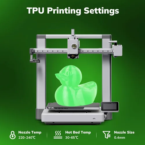 Miniatura 5 de AMOLEN Filamento de impresora 3D de TPU 95A, 0.069 pulgadas que brilla en el verde oscuro, filamento de impresión 3D flexible de TPU suave, alta