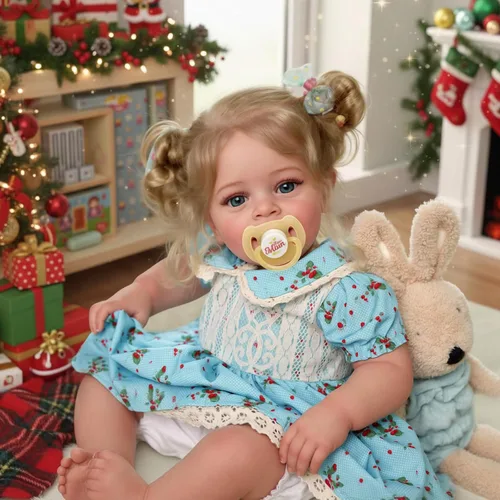 Miniatura 9 de JIZHI Muñecas de Bebé Reborn Realistas - Muñecas de Bebé Recién Nacido Realistas de 18 Pulgadas Niña Rubia Hechas a Mano Muñecas de Niños Pequeños