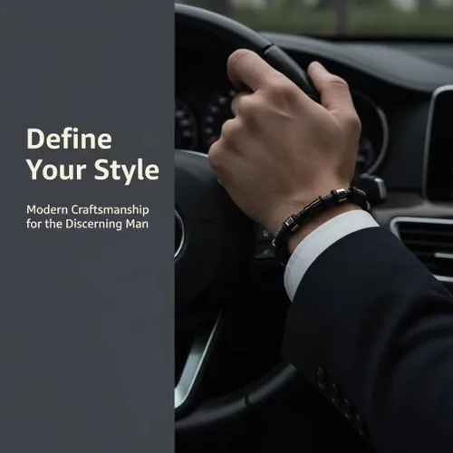Miniatura 6 de Men’s Leather Bracelet – Stainless Steel Clasp, Adjustable Wrap Design, Stylish Jewelry Gift for Him