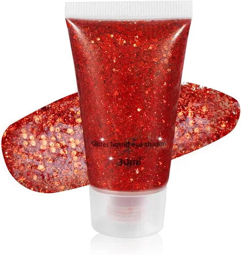 Miniatura 10 de Mysense Gel de purpurina corporal azul real, maquillaje con purpurina para el cabello de la cara para conciertos, accesorios para festivales