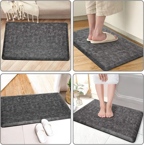 Miniatura 5 de KMAT Tapete de cocina acolchado antifatiga, impermeable, antideslizante, tapete ergonómico y cómodo para el hogar, oficina, fregadero, lavandería