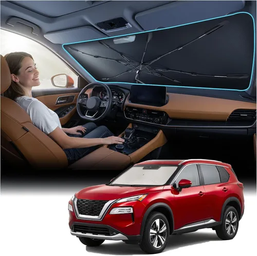 Miniatura 79 de Nmoiss [Escudo térmico con revestimiento de vinilo] Parasol para parabrisas personalizado para Mazda 3, protege el automóvil de los rayos solares