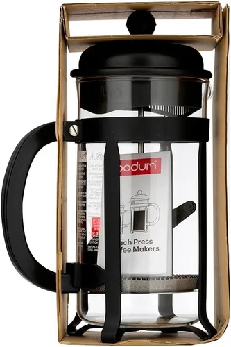 Miniatura 4 de Bodum Cafetera de prensa francesa Java de 34 onzas, vidrio de borosilicato de alta temperatura, color negro - Fabricado en Portugal