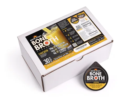 Miniatura 15 de Brite Start Caldo de hueso - Caldo de hueso de pollo - 4 unidades - Concentrado apto para dieta cetogénica empaquetado con 0.66 oz de colágeno, 0.71