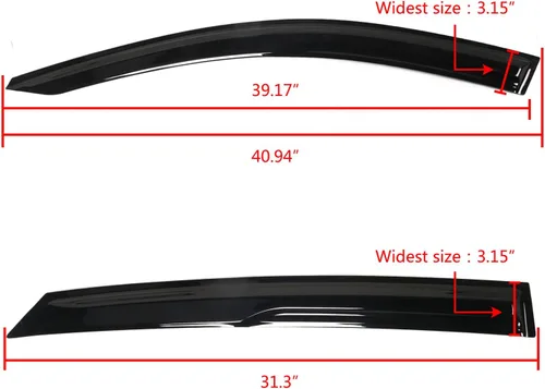 Miniatura 7 de IKON MOTORSPORTS, Viseras de ventana compatibles con Hyundai Elantra Sedan 2021-2023, 4 viseras de ventana, deflector de protección contra