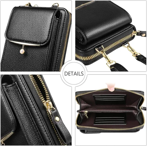 Miniatura 4 de Cell Phone Purse Crossbody Bag with Card Slots for Women Compatible for iPhone 17 Pro Max/Galaxy S26 Ultra S26+ S25 FE