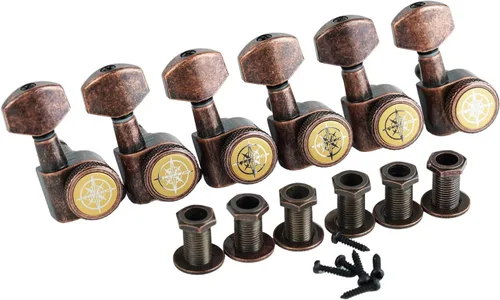 Miniatura 6 de Guyker Clavijas de afinación con bloqueo para guitarra (6 para la derecha) - Clavijas de afinación de 1:18 con chaveta de cuerda de bloqueo y cabeza