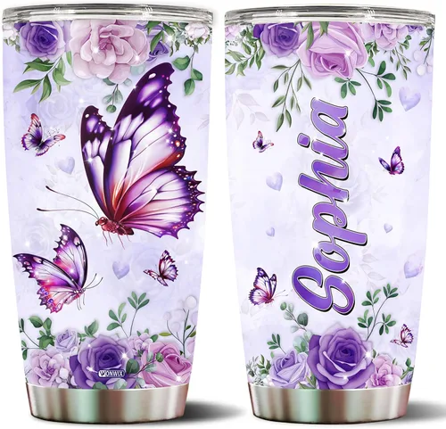 Miniatura 10 de Vaso de abeja personalizado con nombre personalizado de abejas reinas, regalos para mujeres, tazas de agua, botella de agua de 20 onzas, regalo