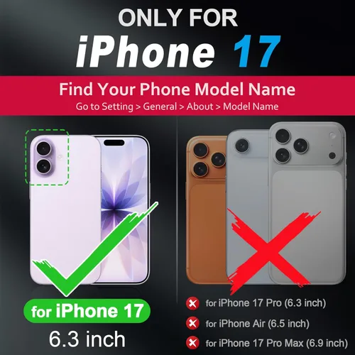 Miniatura 2 de SHIELDON Funda de cuero genuino para iPhone 17 de 6.3 pulgadas 2025 Compatible con Magsafe, botón de cámara actualizado, carga inalámbrica Negro