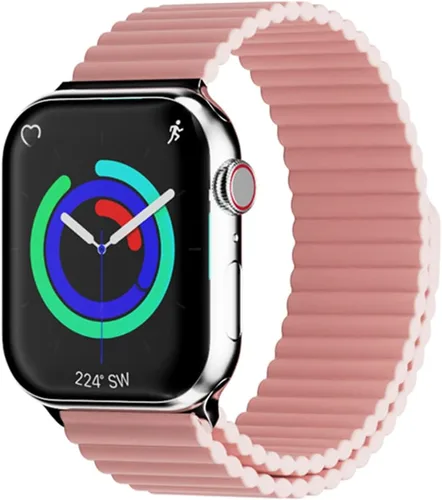 Miniatura 11 de HeiKe Correa magnética de silicona para Apple Watch Band de 1.929 in 1.811 in 1.772 in 1.732 in 1.654 in 1.614 in 1.575 in 1.496 in para hombres