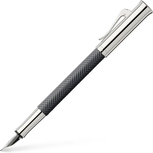 Faber Castell 146701 - Pluma estilográfica, F, punta fina, guilloche, Sisley, antracita