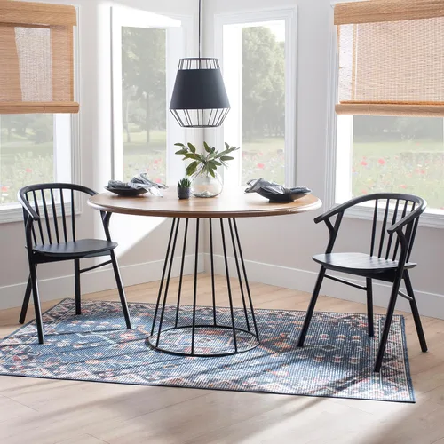 Miniatura 2 de Linon Breeanne - Silla de comedor con respaldo y silla de montar Windsor color negro