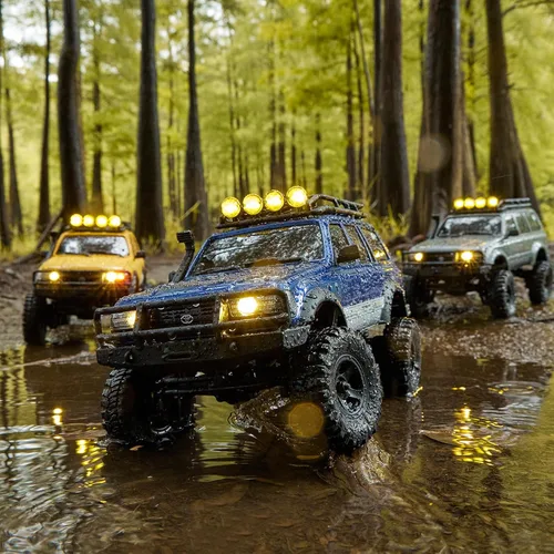 Miniatura 2 de FMS 1/18 FCX18S Toyota Land Cruiser LC80 S Crawler con licencia oficial, camión de roca RC 4WD, 2.4 GHz con batería de 900 mAh y luces LED, camión