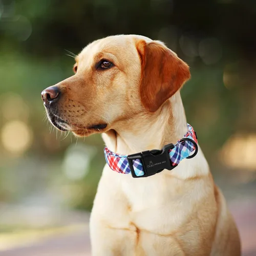 Miniatura 189 de Aring Pet Collar de algodón, lindo, con hebilla de liberación rápida, para bodas, para perros pequeños, medianos y grandes, rosa Terciopelo rosa