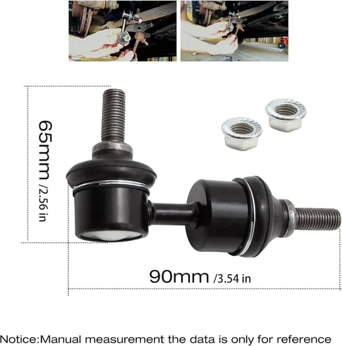 Miniatura 3 de VIKKSAER K80867 - 2 eslabones de extremo de barra estabilizadora trasera, repuesto para Mazda 3 5 2004-2017, repuesto para Volvo C30 C70 S40 K80867