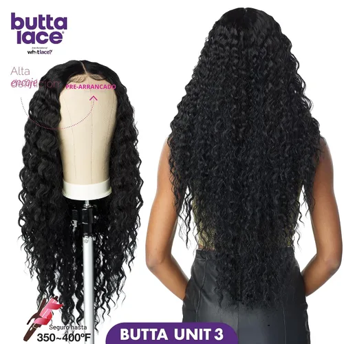 Miniatura 4 de Sensationnel Butta Lace Wigs - Unidad 3 Extra Ancha Raya Profunda de 5 Pulgadas Peluca Sintética Línea de Cabello Predesfilada Sin Pegamento Frente