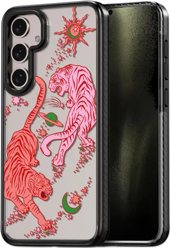 Miniatura 129 de Rosarnnah Funda compatible con Samsung Galaxy S24 Ultra, bonita estética, a la moda, divertida funda con estampado de gatito y gato, duradera a