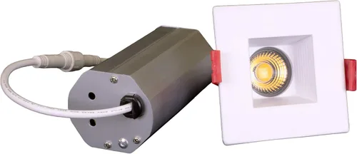 Miniatura 8 de NICOR Lighting - Foco empotrable LED cuadrado de 2 pulgadas con deflector en blanco, 2700K (DQD211202KWHBF)