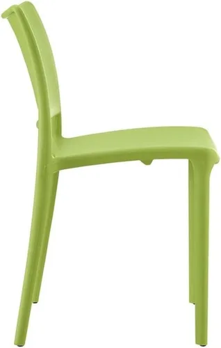 Miniatura 4 de Modway Hipster contemporáneo moderno moldeado plástico apilable silla de comedor en verde