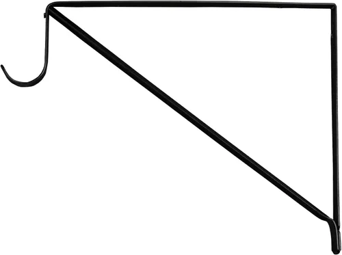 Miniatura 5 de Harrier Hardware Estante de armario resistente y soporte para barra, negro, paquete de 3