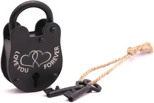 Candado de amor vintage para parejas, corazón W Skelton, grabado romántico antiguo de 2.5 pulgadas candado para bodas, aniversarios, regalos de