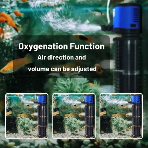 Miniatura 8 de TARARIUM Filtro de Acuario 400GPH para Tanque de Peces de 55-200 Galones, Bomba Interna Sumergible Silenciosa Bioquímica Potente con Suministro