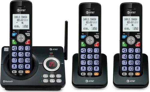 Miniatura 12 de AT&T DECT 6.0 Teléfono inalámbrico, 4 auriculares, bloqueador de llamadas inteligente, conexión Bluetooth a celda, contestador automático, pantalla