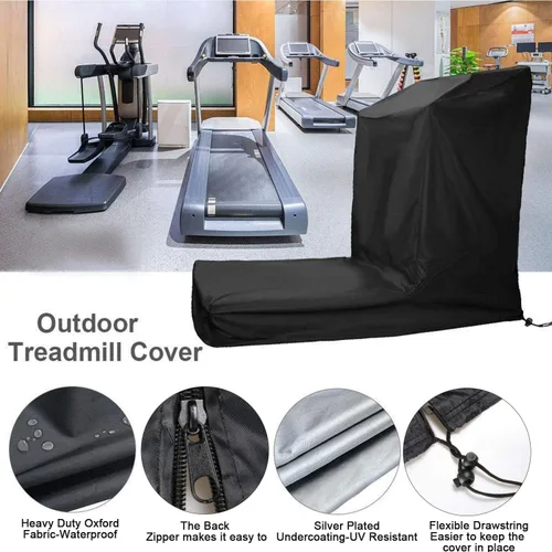 Miniatura 3 de Funda para cinta de correr, plegable, con cremallera, a prueba de polvo e impermeable, apta para hacer ejercicio, deportes, correr