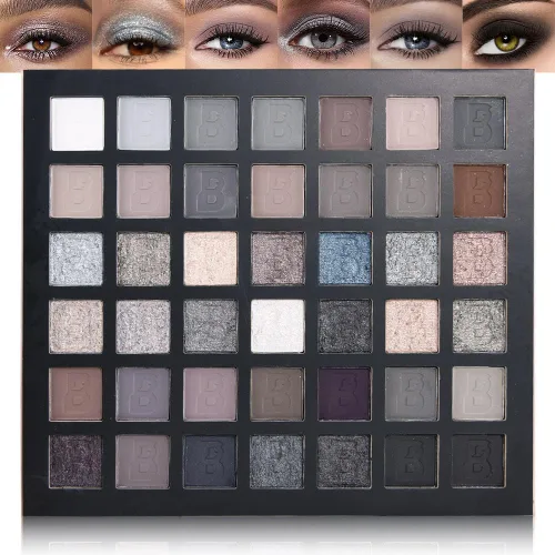 Miniatura 30 de CAKAILA Paleta de sombra de ojos mate de 10 colores, color gris y gris topo, paleta de sombra de ojos neutra, paleta de maquillaje de larga