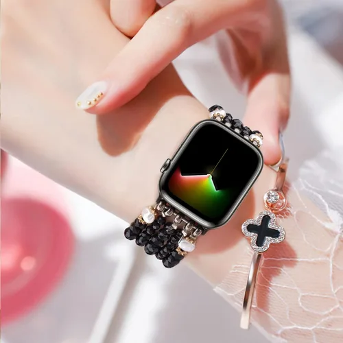 Miniatura 3 de MOFREE Pulsera de cuentas compatible con Apple Watch Band de 1.496 pulgadas, 1.575 pulgadas, 1.614 pulgadas, 1.654 pulgadas, 1.732 pulgadas, 1.772