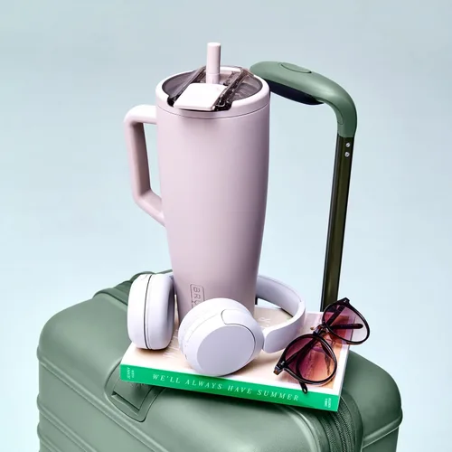 Miniatura 81 de BrüMate Era Flip - Vaso de 30 onzas con tapa con pajilla cubierta 100 % a prueba de fugas, popote higiénico cubierto, botella de agua de acero