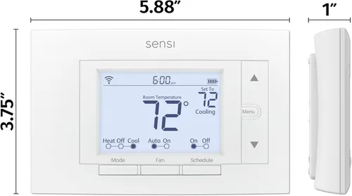 Miniatura 2 de Sensi - Termostato inteligente, 100 años de experiencia, Wi-Fi, privacidad de datos, programable, fácil de instalar, funciona con Alexa, certificado