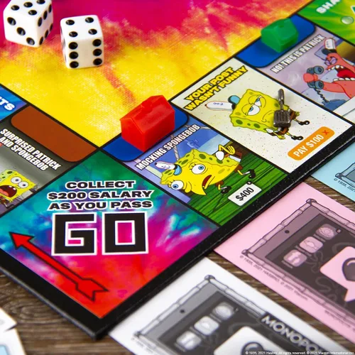 Miniatura 5 de Monopoly Spongebob Squarepants Meme Edition Basado en el programa de Nickelodeon Con memes familiares de ubicaciones, episodios y personajes