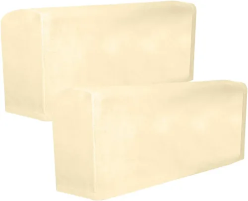 Miniatura 8 de Garneck 2 fundas de tela elástica para reposabrazos antideslizantes, de elastano, para sillón reclinable, protector de muebles, color beige