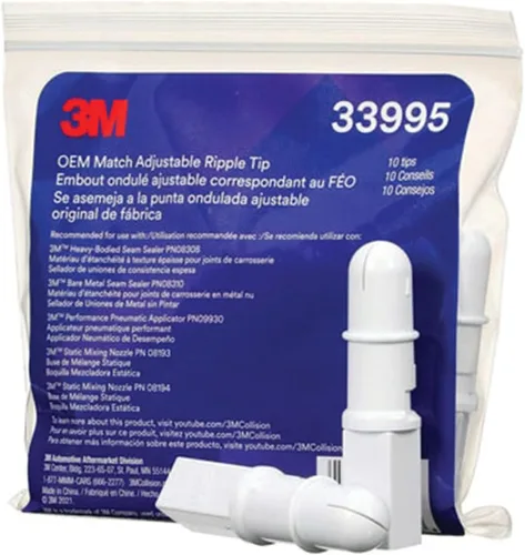 3M 33995 - Punta de ondulación ajustable OEM Match 33995, de un solo uso, paquete de 10 boquillas, cuentas estilo OEM, ancho ajustable, aspecto de