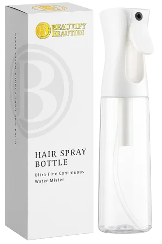 BeautifyBeauties Botella de spray para el cabello – Botella de spray continuo Mister para peinado, limpieza, plantas, mascotas, peluqueros, salones,